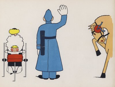 素晴らしいイギリス：警官の助けを借りて道路を横断 作： Mary Francis Ames